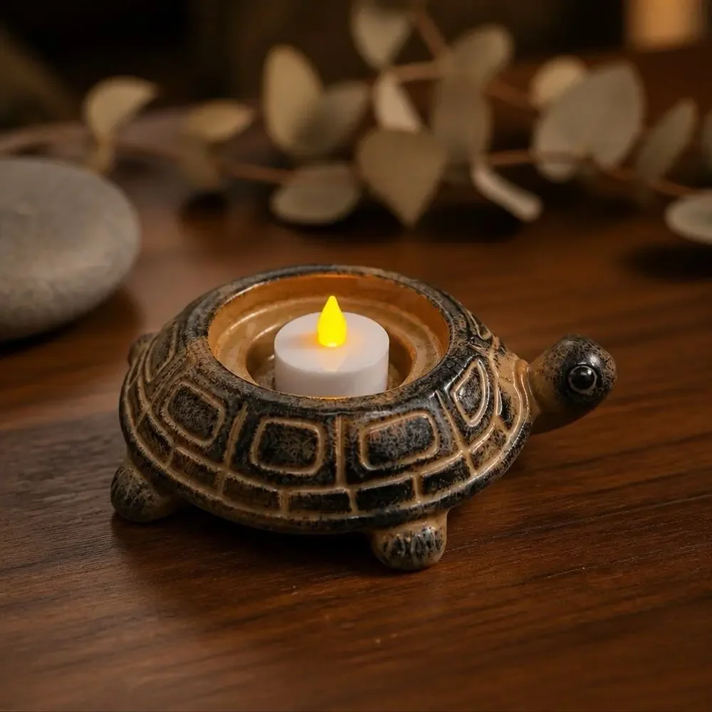 Ceramic Turtle Candle Holder Votive Dish Decorative Home Decor